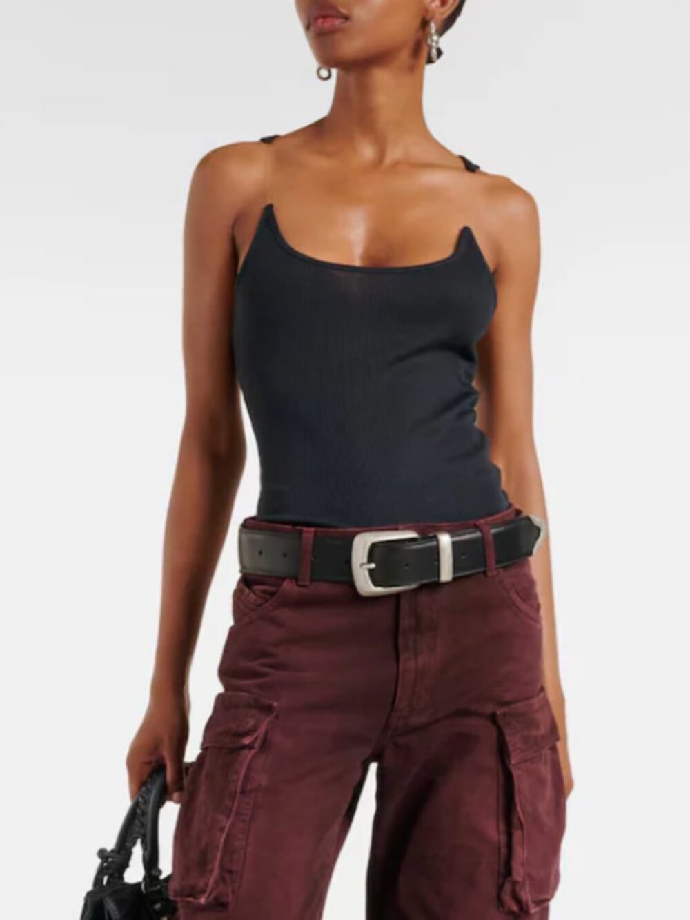 NWT Black Strapless Houdini Tank Top
